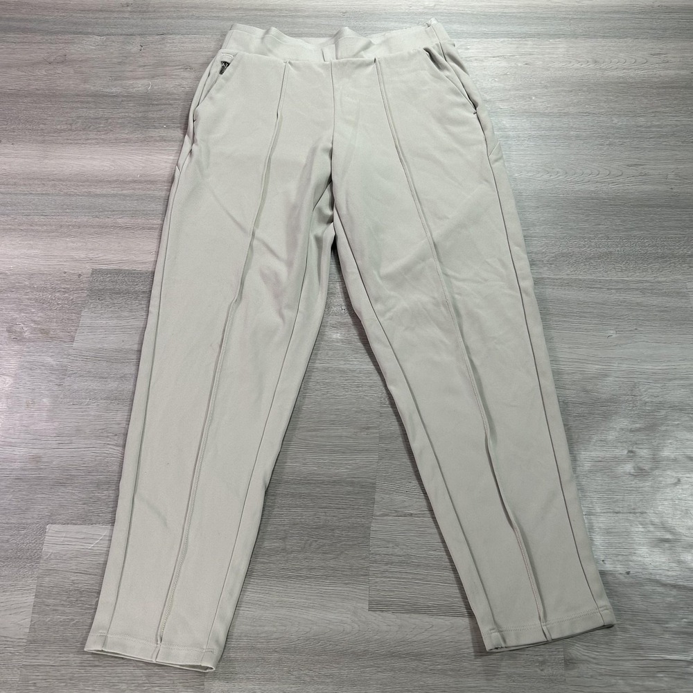 Athleta Pants Womens XS Beige Venice Pintuck Tapered Stretch Jogger Pockets